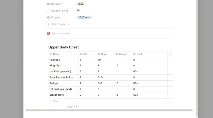 The easiest way to track your workouts (notebooks, Gcal, and Notion)