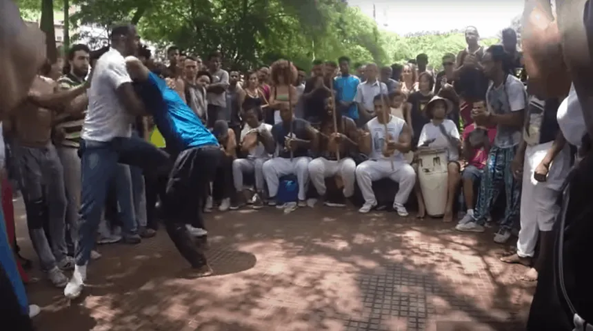 Yes, Capoeira is a contact sport! (kicks, punches, take downs, etc.)