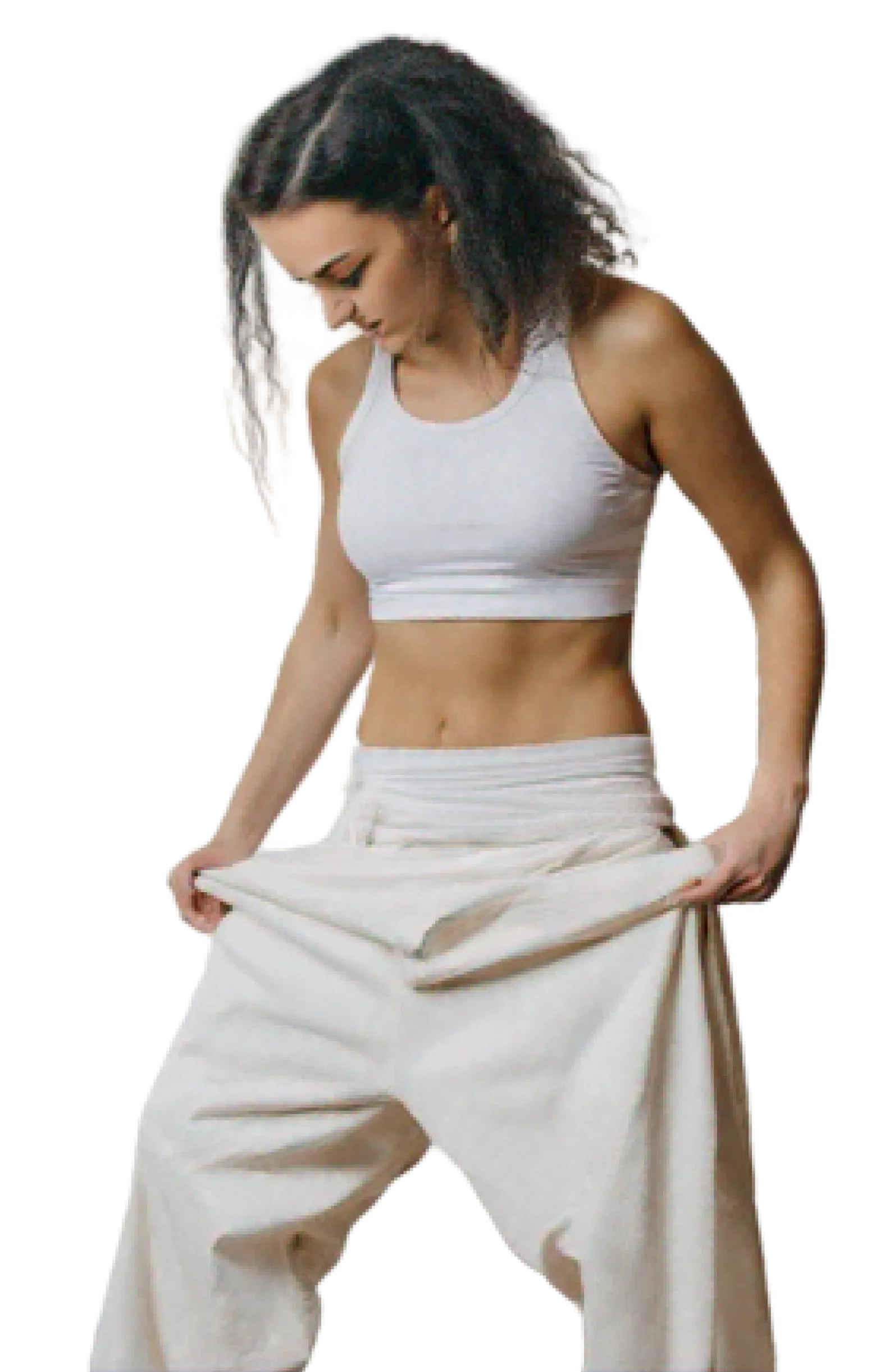 woman frustrated how abadas fit